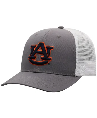 Top Of The World Men's Gray Auburn Tigers Trucker Adjustable Hat In Gray,white