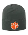 Top Of The World Men's Gray Clemson Tigers Logo Cuffed Knit Hat In Gray