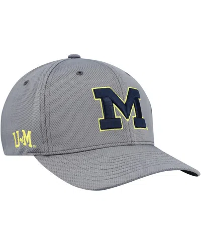 Top Of The World Men's Gray Michigan Wolverines Reflex Hybrid Tech Flex Hat