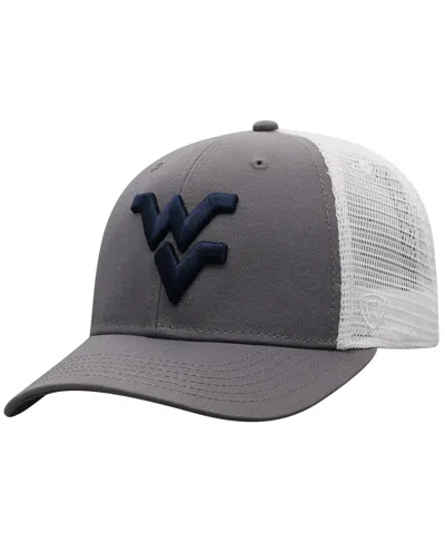 Top Of The World Men's Gray West Virginia Mountaineers Trucker Adjustable Hat