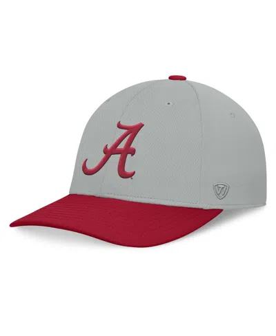 Top Of The World Men's Gray/cardinal Alabama Crimson Tide Mick Flex Hat In Gray,cardinal