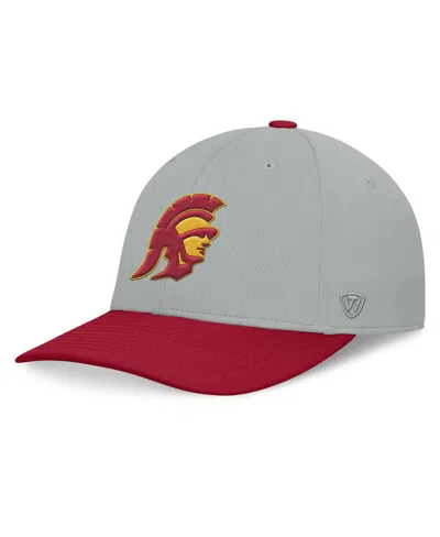 Top Of The World Men's Gray/cardinal Usc Trojans Mick Flex Hat In Gray,cardinal