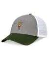 Top Of The World Men's Gray/green Arizona State Sun Devils Oht Military Appreciation Badge Trucker Adjustable Hat In Gray,green