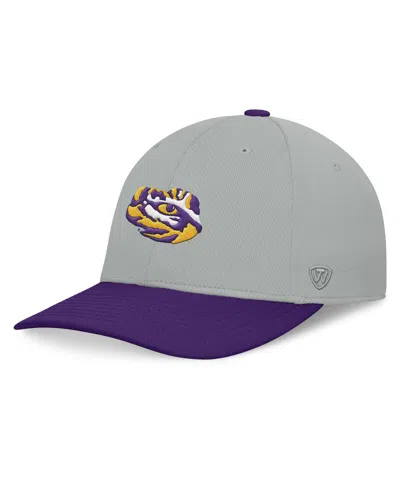 Top Of The World Men's Gray/purple Lsu Tigers Mick Flex Hat In Gray,purple