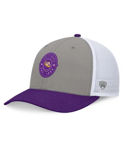 Top Of The World Men's Gray/purple Washington Huskies Rob Trucker Adjustable Hat In Gray,purple