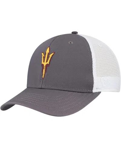 Top Of The World Men's Gray/white Arizona State Sun Devils Victory Baseline Trucker Adjustable Hat