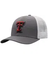 Top Of The World Men's Gray/white Texas Tech Red Raiders Victory Baseline Trucker Adjustable Hat In Gray,white