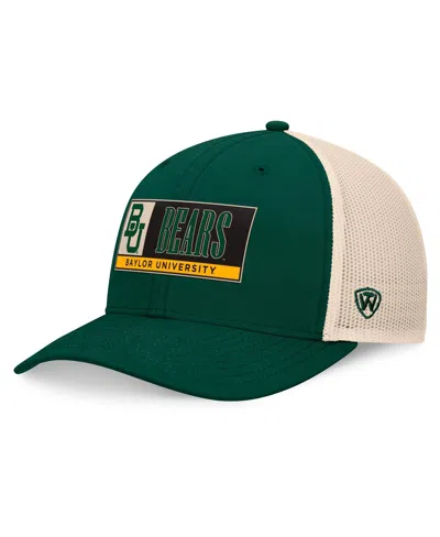 Top Of The World Men's Green/natural Baylor Bears Bennett Trucker Adjustable Hat In Green,natural