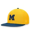 Top Of The World Men's Maize/navy Michigan Wolverines Rally Two-tone Fitted Hat In Maize,navy