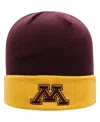 Top Of The World Men's Maroon And Gold Minnesota Golden Gophers Core 2-tone Cuffed Knit Hat In Maroon,gold