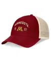 Top Of The World Men's Maroon/white Minnesota Golden Gophers Free Kick Trucker Adjustable Hat In Maroon,natural