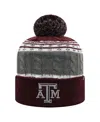 Top Of The World Men's Maroon Texas A&m Aggies Altitude Cuffed Pom With Knit Hat In Burgundy