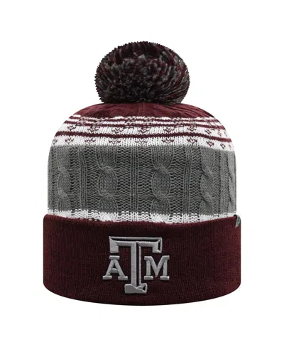 Top Of The World Men's Maroon Texas A&m Aggies Altitude Cuffed Pom With Knit Hat In Burgundy