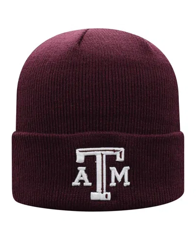 Top Of The World Men's Maroon Texas A M Aggies Logo Cuffed Knit Hat In Burgundy