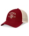 Top Of The World Men's Maroon/natural Texas A&m Aggies Heritage Waylon Trucker Adjustable Hat In Burgundy