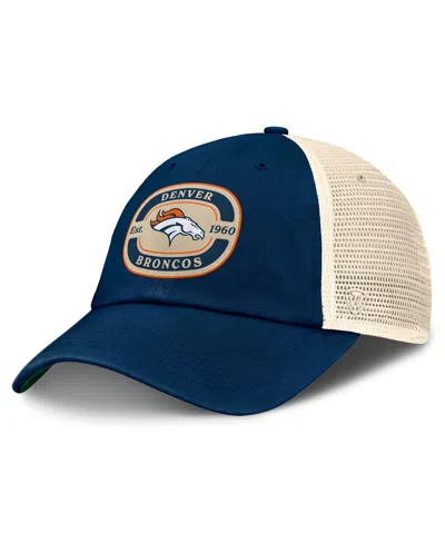 Top Of The World Men's Navy Denver Broncos Team Patch Adjustable Hat