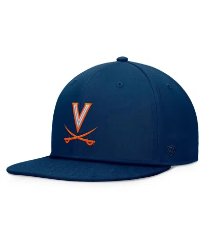 Top Of The World Men's Navy Virginia Cavaliers Fundamental Snapback Hat In Blue