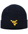 Top Of The World Men's Navy West Virginia Mountaineers Logo Cuffed Knit Hat In Blue