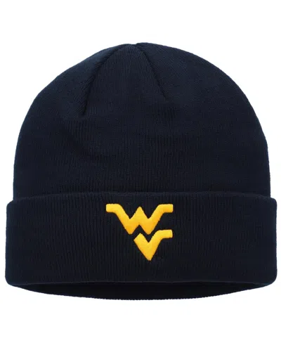 Top Of The World Men's Navy West Virginia Mountaineers Logo Cuffed Knit Hat In Blue