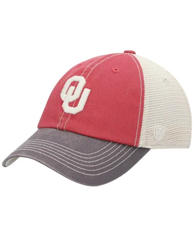 Top Of The World Men's Oklahoma Sooners  Offroad Trucker Adjustable Hat In Crimson