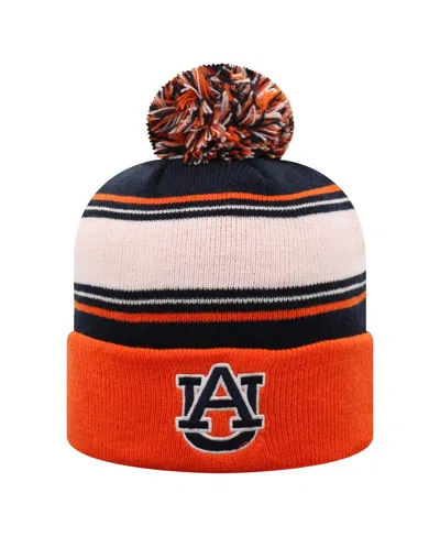 Top Of The World Men's Orange Auburn Tigers Ambient Cuffed With Pom Knit Hat In Multi