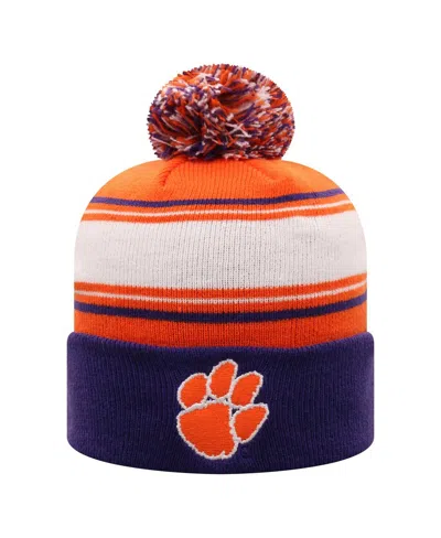 Top Of The World Men's Orange Clemson Tigers Ambient Cuffed With Pom Knit Hat