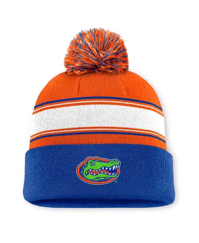 Top Of The World Men's Orange/royal Florida Gators Ambient Cuffed With Pom Knit Hat In Multi