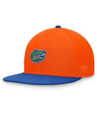 Top Of The World Men's Orange/royal Florida Gators Rally Two-tone Fitted Hat In Orange,royal