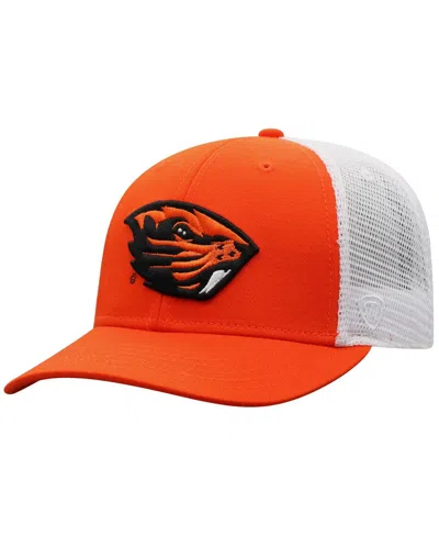 Top Of The World Men's Orange/white Oregon State Beavers Victory Baseline Adjustable Trucker Hat