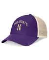 Top Of The World Men's Purple Northwestern Wildcats Heritage Waylon Trucker Adjustable Hat In Purple,natural