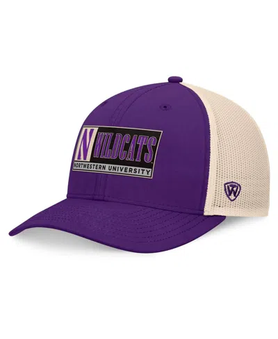 Top Of The World Men's Purple/natural Northwestern Wildcats Bennett Truckerâ Adjustable Hat In Multi