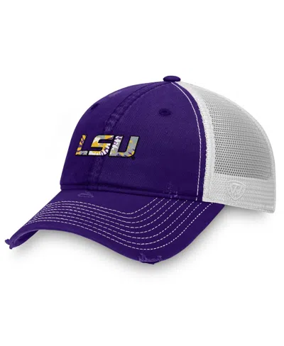 Top Of The World Men's Purple/white Lsu Tigers Tie-dye State Adjustable Hat