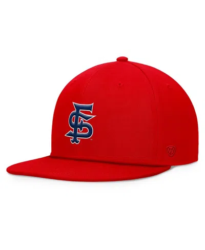 Top Of The World Men's Red Fresno State Bulldogs Fundamental Snapback Hat