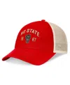 Top Of The World Men's Red Nc State Wolfpack Heritage Waylon Trucker Adjustable Hat In Red,natural