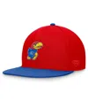 Top Of The World Men's Red/royal Kansas Jayhawks Rally Two-tone Fitted Hat In Red,royal