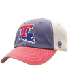 Top Of The World Men's Royal/red Louisiana Tech Bulldogs Off Road Adjustable Trucker Hat