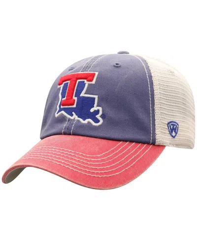 Top Of The World Men's Royal/red Louisiana Tech Bulldogs Off Road Adjustable Trucker Hat
