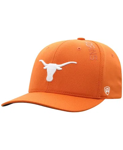 Top Of The World Men's Texas Orange Texas Longhorns Reflex 2.0 Flex Fit Hat In Burnt Orange
