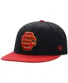 Top Of The World Men's  Black And Cardinal Usc Trojans Team Color Two-tone Fitted Hat In Black,cardinal