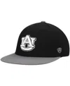 Top Of The World Men's  Black, Gray Auburn Tigers Team Color Two-tone Fitted Hat In Black,gray