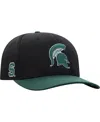 Top Of The World Men's  Black, Green Michigan State Spartans Two-tone Reflex Hybrid Tech Flex Hat In Black