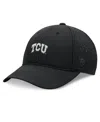 TOP OF THE WORLD MEN'S TOP OF THE WORLD BLACK TCU HORNED FROGS LIQUESCE TRUCKER ADJUSTABLE HAT