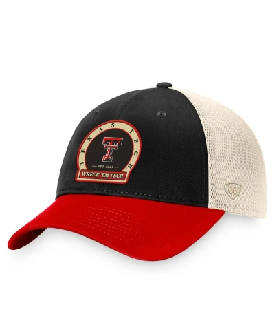 Top Of The World Men's  Black Texas Tech Red Raiders Refined Trucker Adjustable Hat