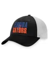Top Of The World Men's  Black, White Florida Gators Stockpile Trucker Snapback Hat In Black,white