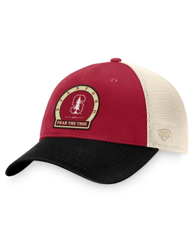 Top Of The World Men's  Cardinal Stanford Cardinal Refined Trucker Adjustable Hat In Crimson