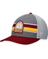 Top Of The World Men's  Gray, Maroon Arizona State Sun Devils Aurora Trucker Adjustable Hat In Gray,maroon