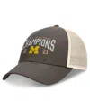 Top Of The World Men's  Heather Gray Michigan Wolverines College Football Playoff 2023 National Champ In Heather Gray