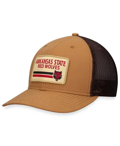 Top Of The World Men's  Khaki Arkansas State Red Wolves Strive Trucker Adjustable Hat