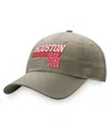Top Of The World Khaki Houston Cougars Slice Adjustable Hat In Khaki