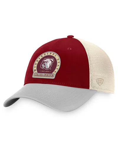 Top Of The World Men's  Maroon Mississippi State Bulldogs Refined Trucker Adjustable Hat